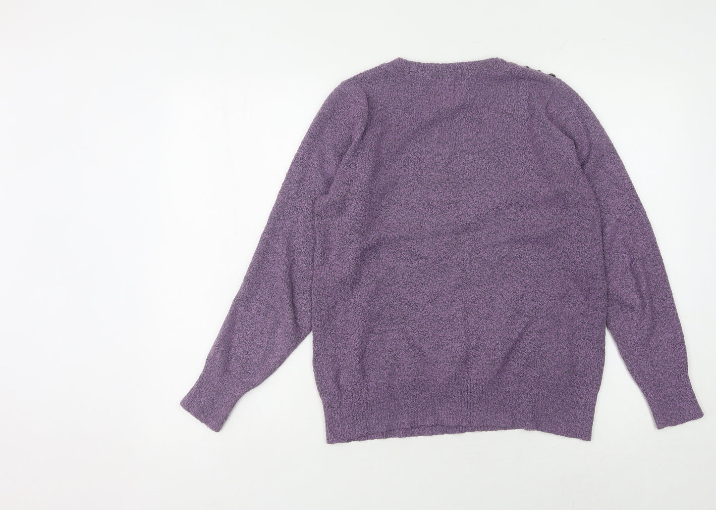 Bonmarché Women's Purple Square Neck Jumper