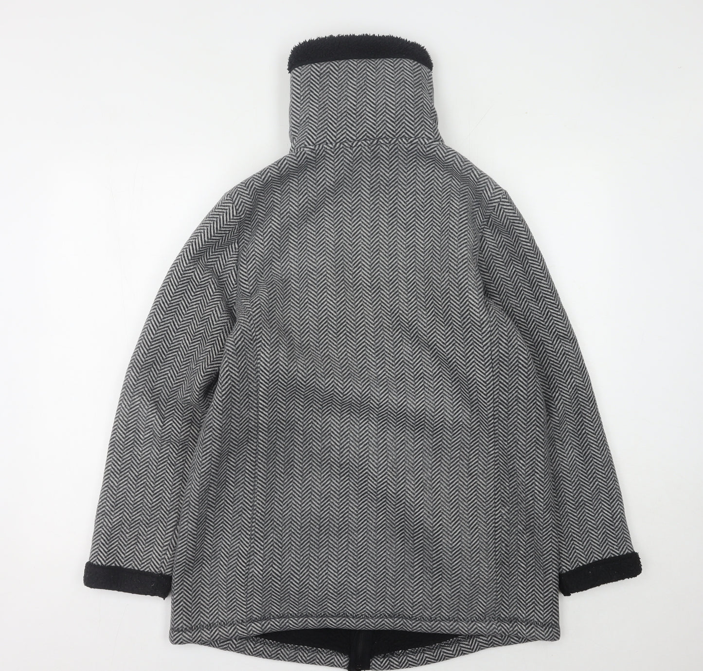 Bonmarché Women's Grey Herringbone Coat M