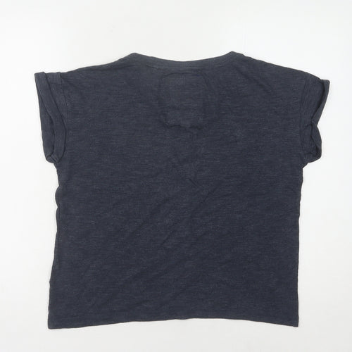 Superdry Women's Blue Sequin T-Shirt Size S Casual