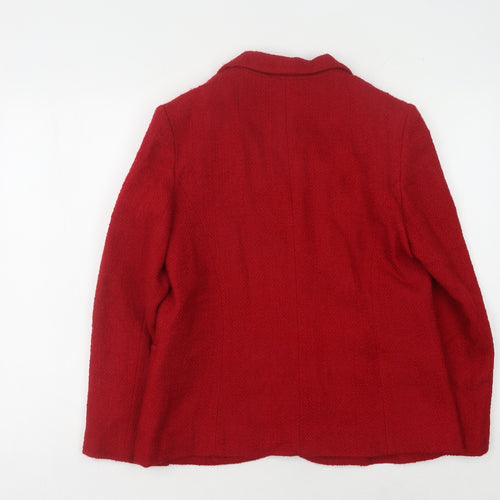Eastex Women's Red Bouclé Blazer Size 10