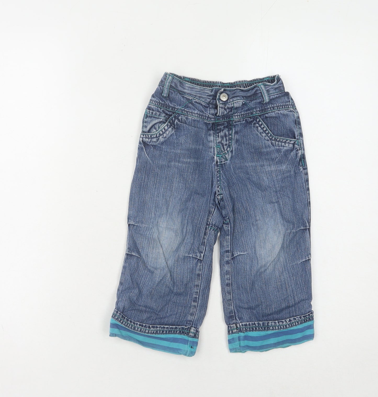 Next Boys Blue Cropped Jeans, Size 2 Years, Casual & Comfy