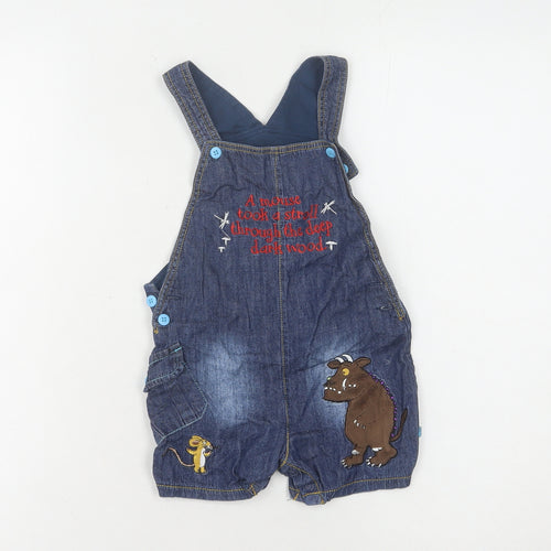 The Gruffalo Girls Blue Denim Dungaree Playsuit 12-18 Mths