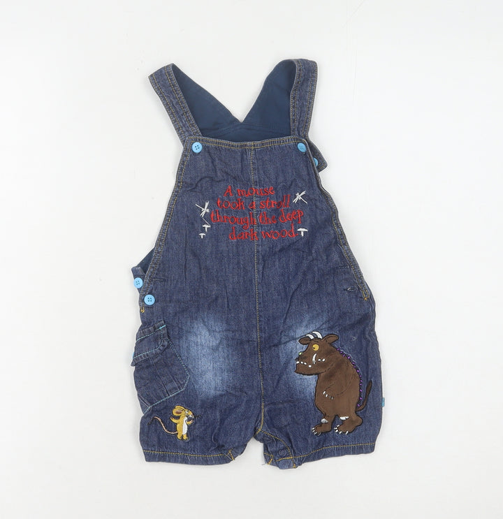 The Gruffalo Girls Blue Denim Dungaree Playsuit 12-18 Mths