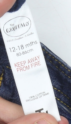 The Gruffalo Girls Blue Denim Dungaree Playsuit 12-18 Mths