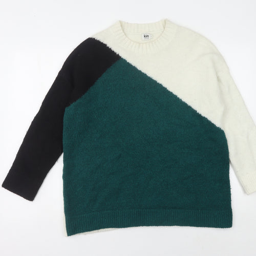 John Lewis Women's Crew Neck Colour Block Jumper S