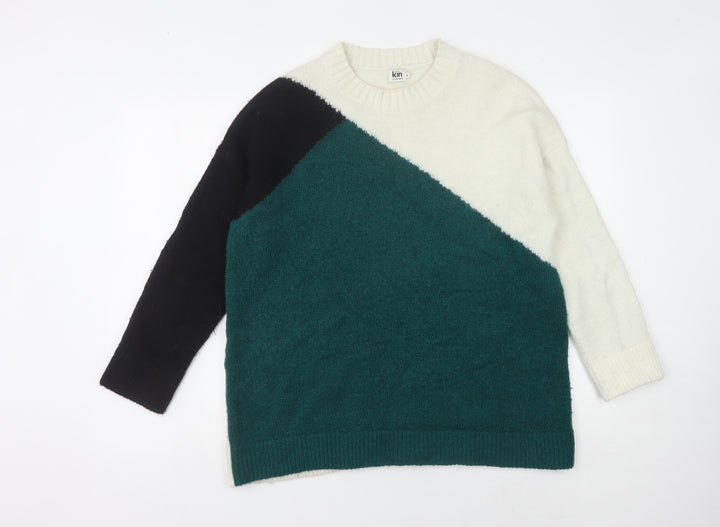 John Lewis Women's Crew Neck Colour Block Jumper S
