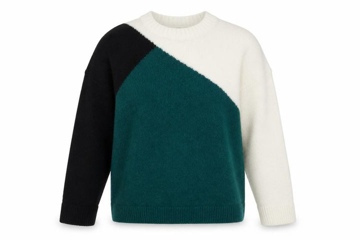 John Lewis Women's Crew Neck Colour Block Jumper S