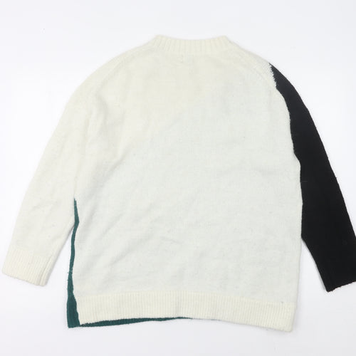 John Lewis Women's Crew Neck Colour Block Jumper S