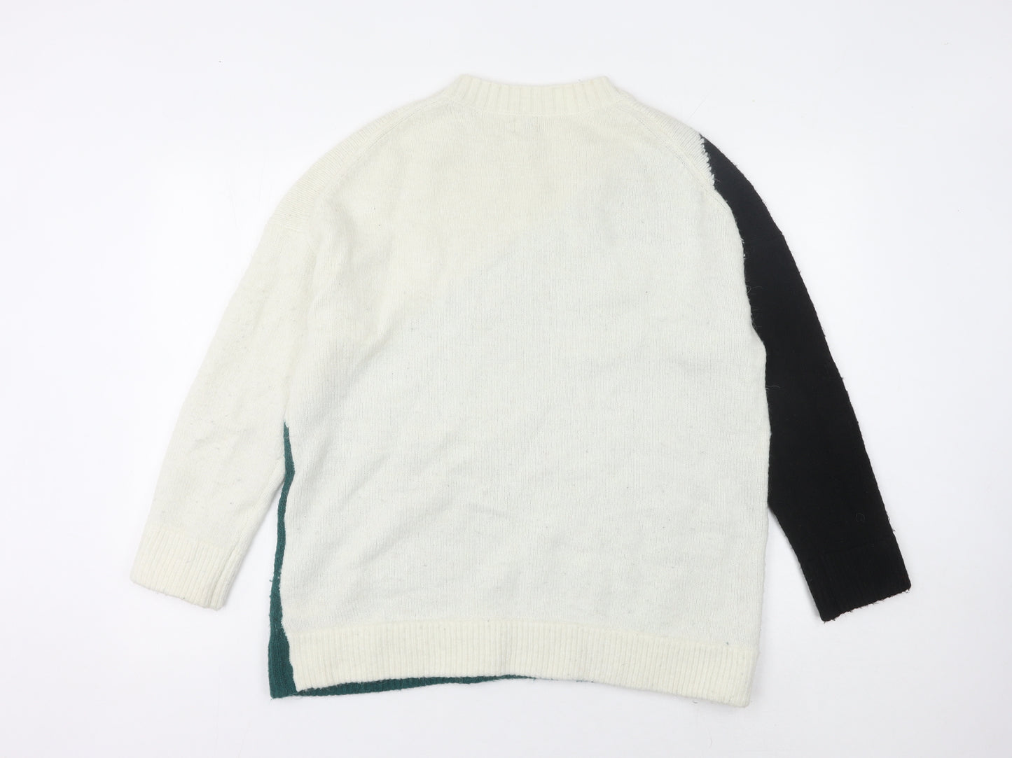 John Lewis Women's Crew Neck Colour Block Jumper S