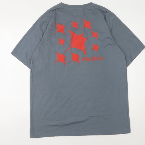 Misraab Men's 2XL Blue Graphic T-Shirt, Animals, Cotton