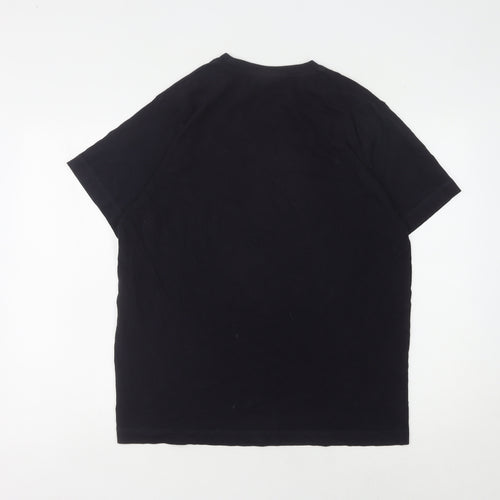 Art of Football Men's Black Graphic Print T-Shirt L