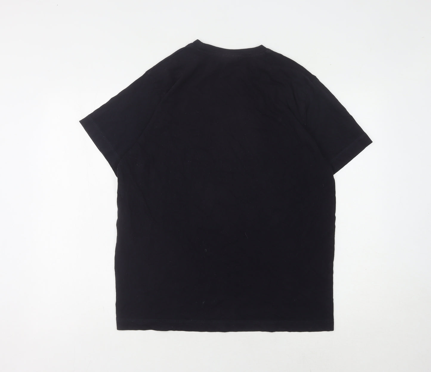 Art of Football Men's Black Graphic Print T-Shirt L