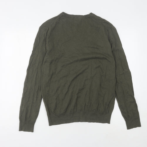 Gap Men's Green V-Neck Pullover Jumper M
