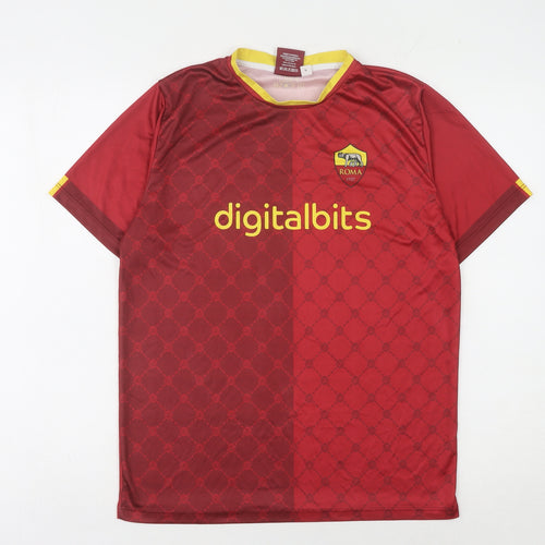 AS Roma Men's Red Football Jersey S Athletic Fit