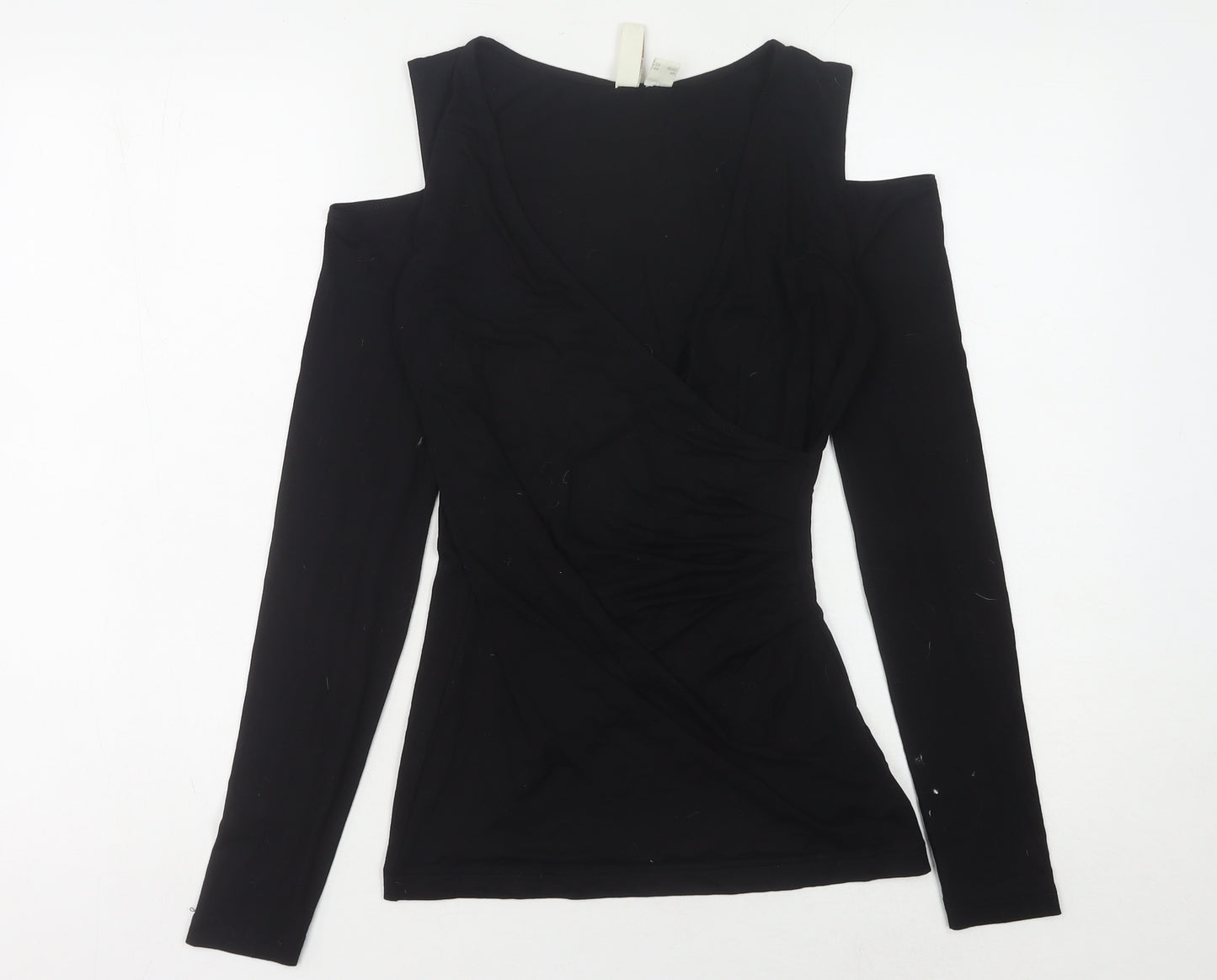 Body Flirt Women's Black XS Wrap Blouse
