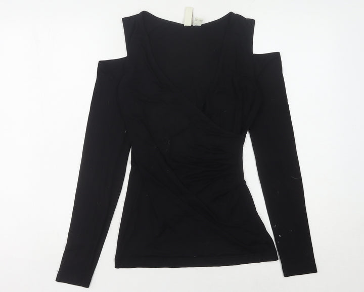 Body Flirt Women's Black XS Wrap Blouse