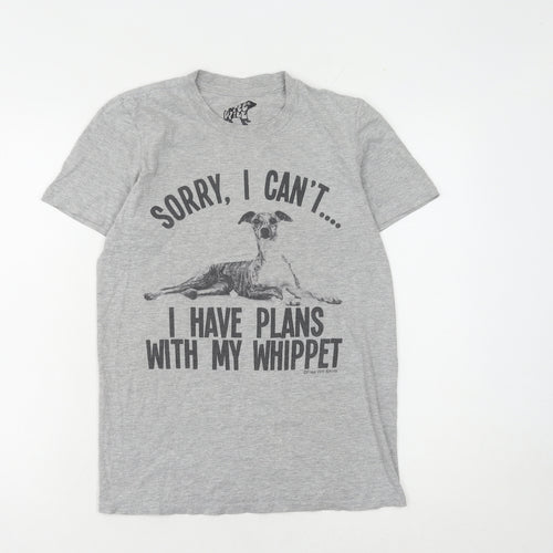 Free Will Unisex Grey Cotton T-Shirt, Size S