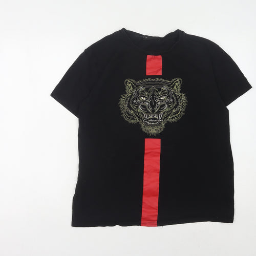 Closure London Men's Black Graphic T-Shirt, Medium