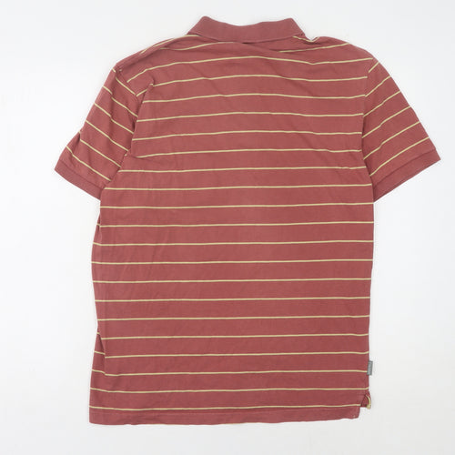 Hawkshead Men's Red Striped Polo Shirt L