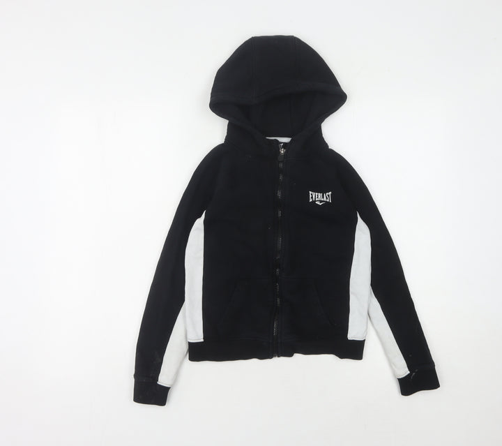 Everlast Boys Black Full Zip Hoodie 9-10 Years Casual Sportswear