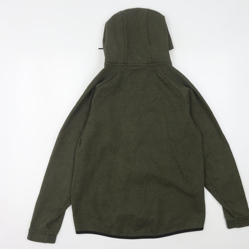 Nike Men's Green Zip Hoodie M Fleece Warm