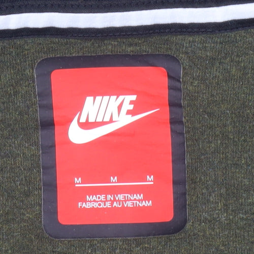 Nike Men's Green Zip Hoodie M Fleece Warm