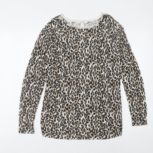 White House Black Market Women's Animal Print Pullover Jumper S