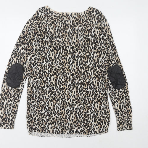 White House Black Market Women's Animal Print Pullover Jumper S