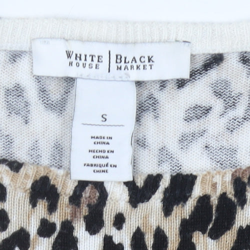 White House Black Market Women's Animal Print Pullover Jumper S