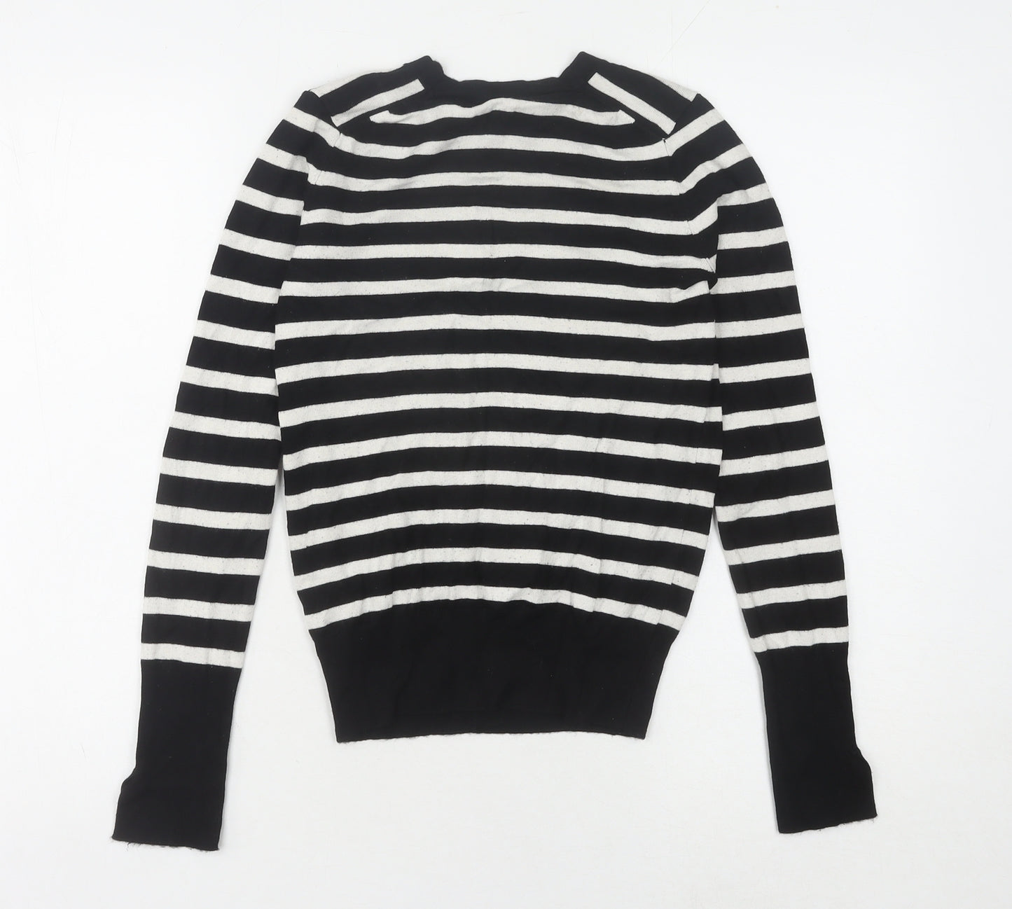 Zara Women Black Striped Pullover Jumper S
