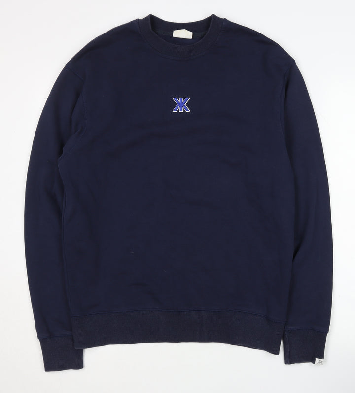 MIKKY KI. Men's Blue Pullover Sweatshirt L
