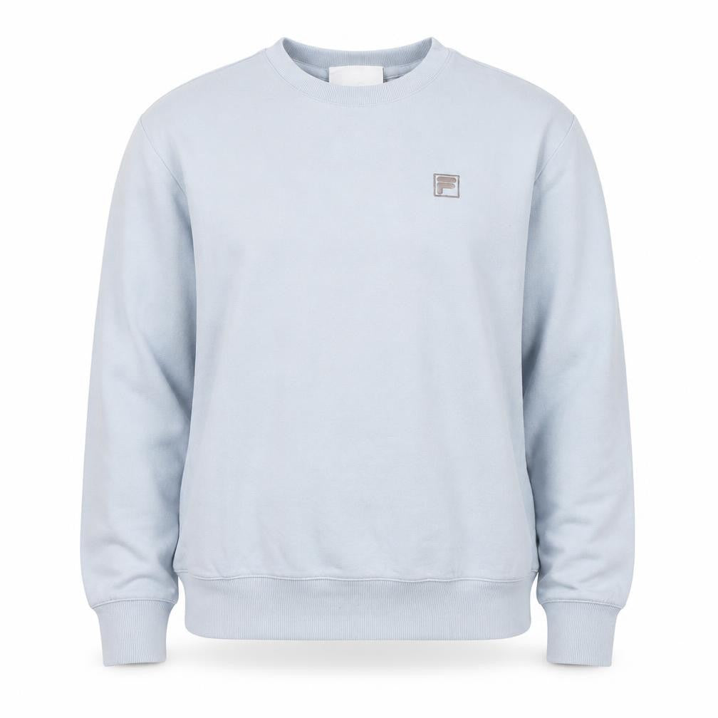Front view of Fila unisex blue sweatshirt, size L, casual comfort