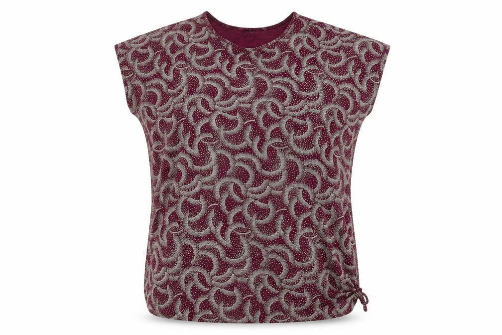 Front view of Klass Women's Multicoloured Geometric XL Tee