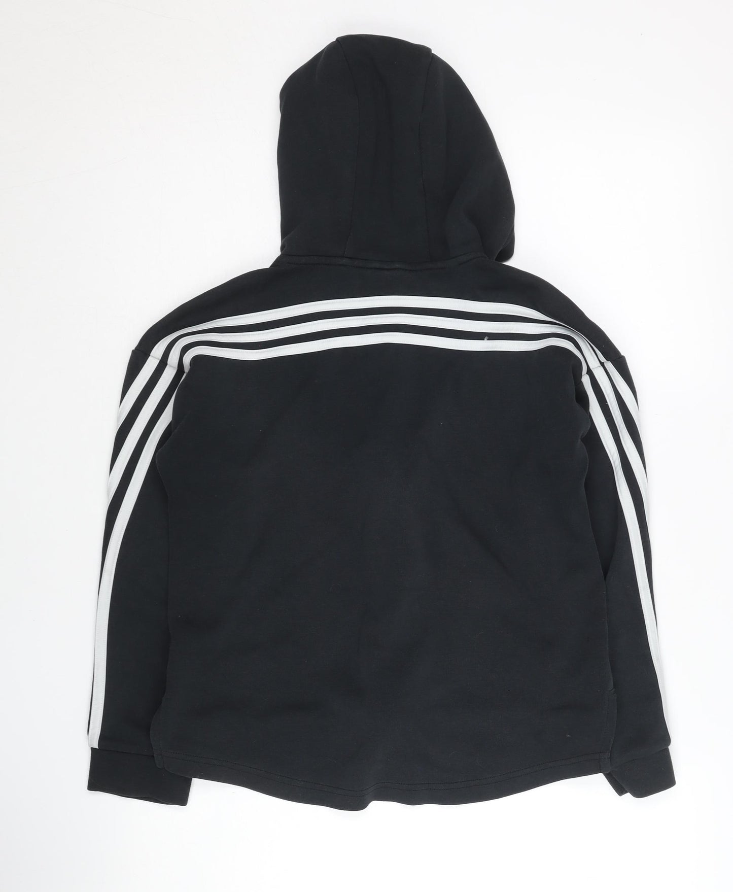 Adidas Girls Black Full Zip Hoodie - Size 11-12 Years