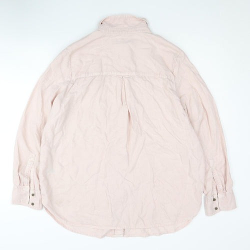 Marks and Spencer Women's Pink Button-Up Shirt Size 12