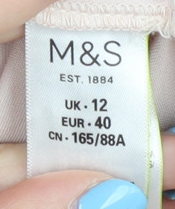 Marks and Spencer Women's Pink Button-Up Shirt Size 12