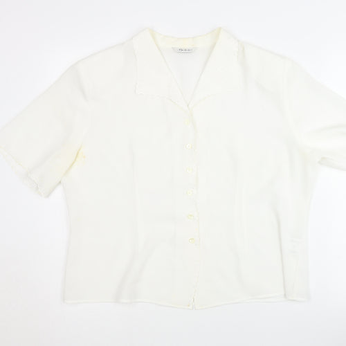 Berkertex Women's Ivory Button-Up Shirt Size 20
