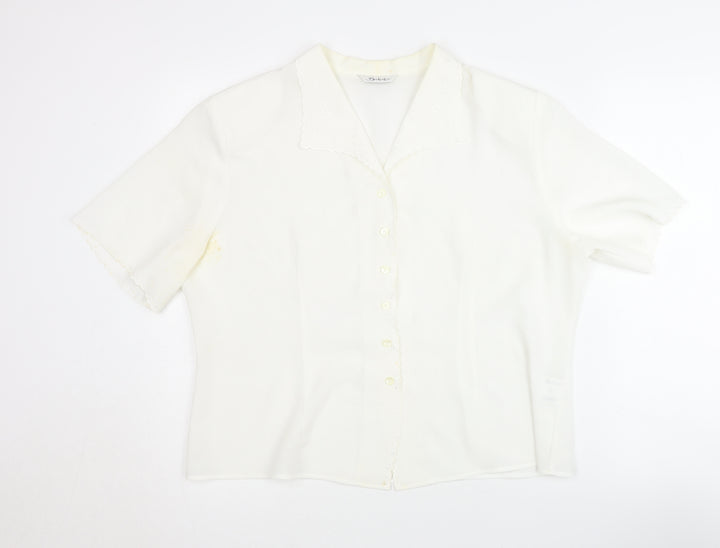 Berkertex Women's Ivory Button-Up Shirt Size 20