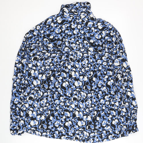 Next Women's Blue Button-Up Animal Print Shirt Size 6P