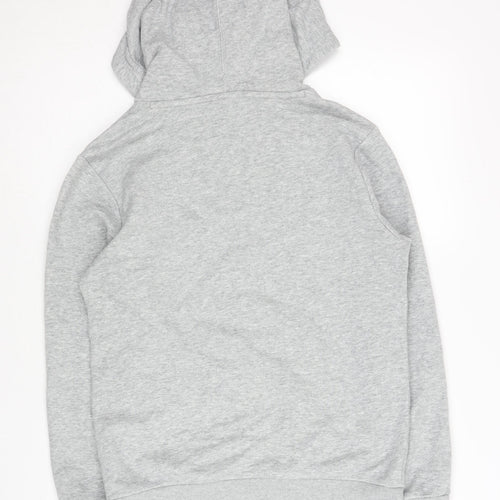 Champion Boys Grey Hoodie, Size L, Pullover with Logo