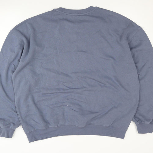 Goodie Two Sleeves Unisex Blue L Sweatshirt with Graphic Print