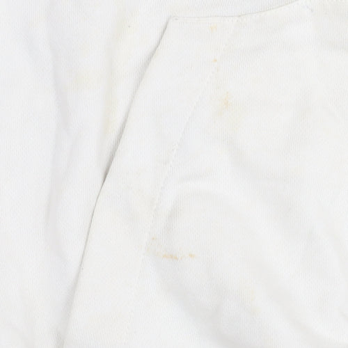 Reebok Unisex White Hoodie Large Casual Pullover