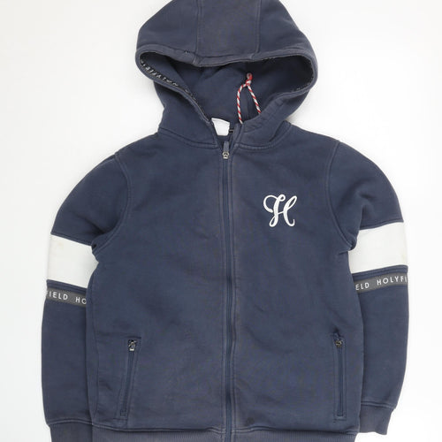Holyfield Boys Blue Hoodie, Size S, Full Zip, Casual Wear