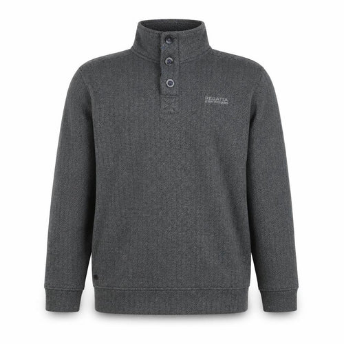 Regatta Men's Grey Henley Sweatshirt - L