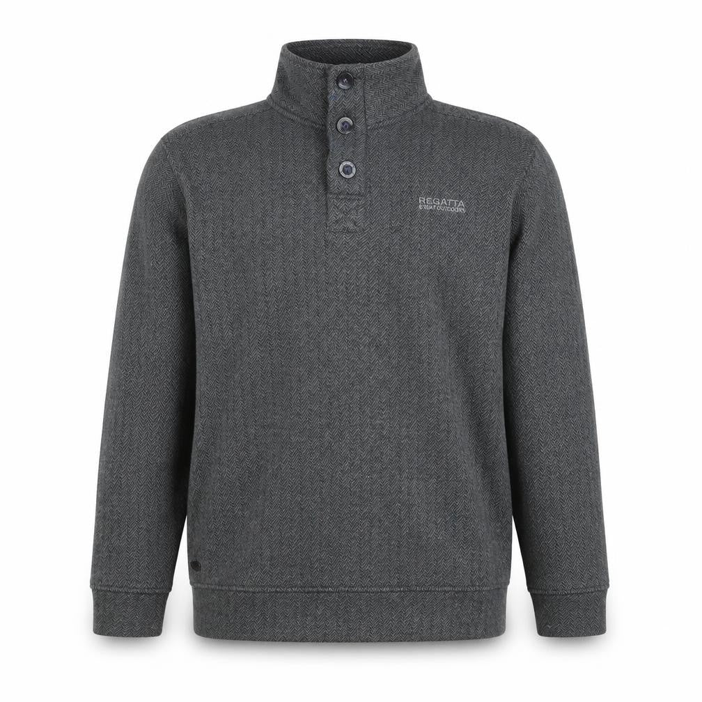 Regatta Men's Grey Henley Sweatshirt - L