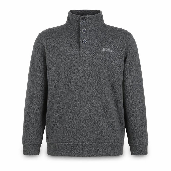 Regatta Men's Grey Henley Sweatshirt - L