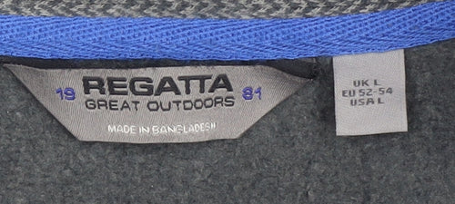 Regatta Men's Grey Henley Sweatshirt - L