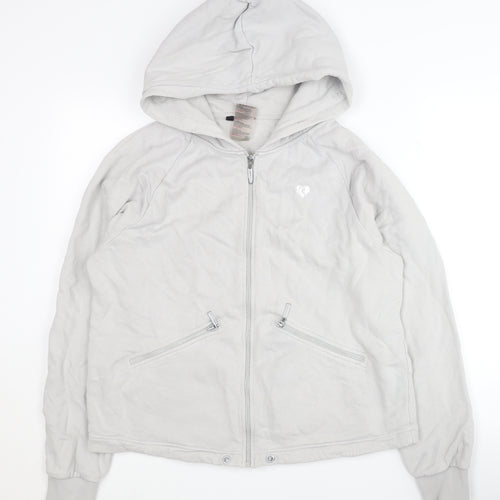 Women's Best Grey Full Zip Hoodie, Women's S, Cotton, Casual