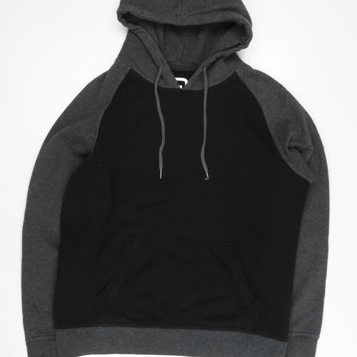 EMP Men's Black Grey Pullover Hoodie, Size M
