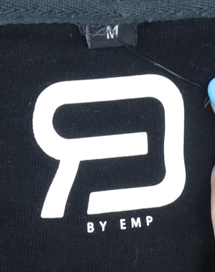 EMP Men's Black Grey Pullover Hoodie, Size M